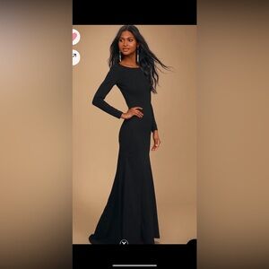 COPY - Lulus Wait for me Black Maxi Dress NWT size Xs and S  Sold out online